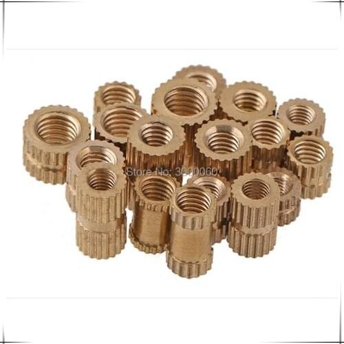 M3*5mm(OD)*5mm(H) Injection Molding Round Knurled Brass Insert Nuts 500pcs/lot