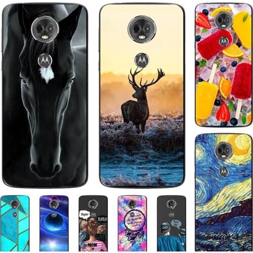 Fashion Bumper Cute Case For Motorola E5 Plus XT1924 XT1944 MOTO E5 XT1920DL Case Soft Silicone Cat Horse Flower Cover Shell