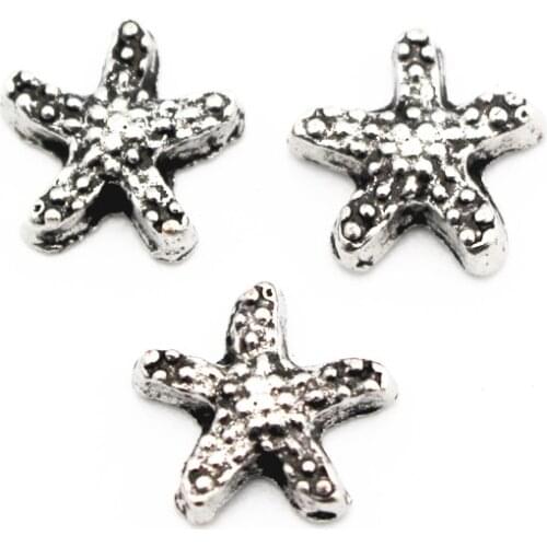 Latest 2019 10 Pieces/Batch Starfish Floating Charm Life Glass Memory Pendant DIY Jewelry
