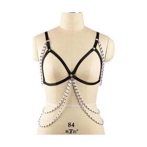 Wholesale fashion Hot koop Sexy Bra Strap Vrouwen Ondergoed Beha Fetish Borst Bondage Femme Jarretellegordel Harnas Lace Beha