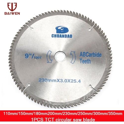 110mm/150mm/180mm/200mm/230mm/300mm/350mm Circular Saw Blade For Wood Aluminum Cutting Rotary Tool 40-120 Teeth