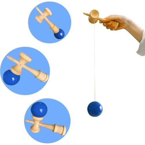 1Set Brain Developmental Baby Toy Wood Kendama Toy for Toddlers Toss and Catch Game Ball Educational Coordination Toy