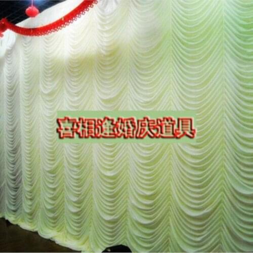 2017 waterfall wedding backdrops,wedding stage drape color can be customed,pure white wedding backdrop white curtain for wedding