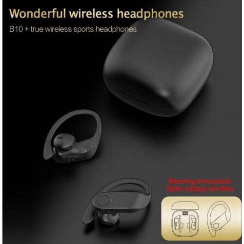 TWS B10 NEW LED Display Bluetooth Earphone Earbuds Earhook Headset Sports Headphones Wireless Earphones For xiaomi huawei iphone