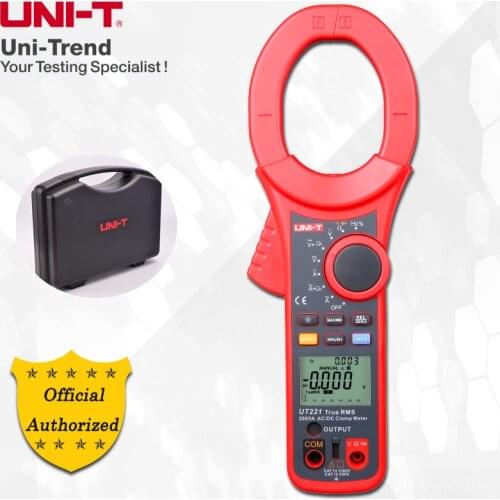 UNI-T UT221 2000A True RMS Digital Clamp Meter;AC/DC Ammeter, Resistor/Frequency/Inrush Current Test, Low Pass Filter, Backlight