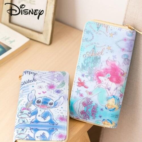 Disney Cartoon Cute Lady Purse Long Paragraph Large Capacity Multifunctional Clutch Bag Fashion Popular Luxury Girl Coin Purse