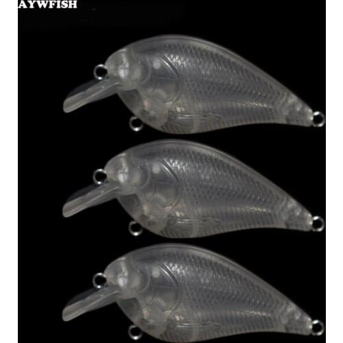 10pcs/lot DIY Unpainted Square Bill Crankbait Wobblers 6cm 6g Floating Artificial Hard Bait Fishing jerk bait bass