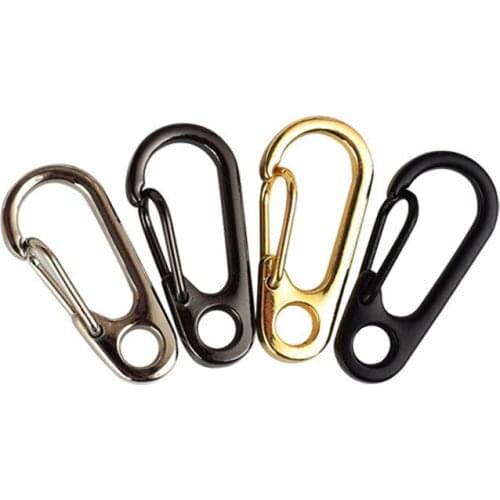 10PCS Mini Metal Hanging Buckle Quick Hook Keychain Key Ring Carabiners Buckles Clip EDC Outdoor Camping Pocket Tool
