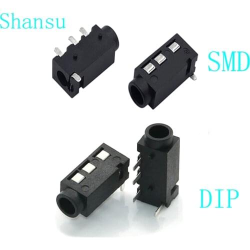 10pcs The power socket PJ-320A/PJ-320D Audio socket DIP/SMD 4 PIN Aperture=3.5 PJ320A/PJ320D Headphone socket