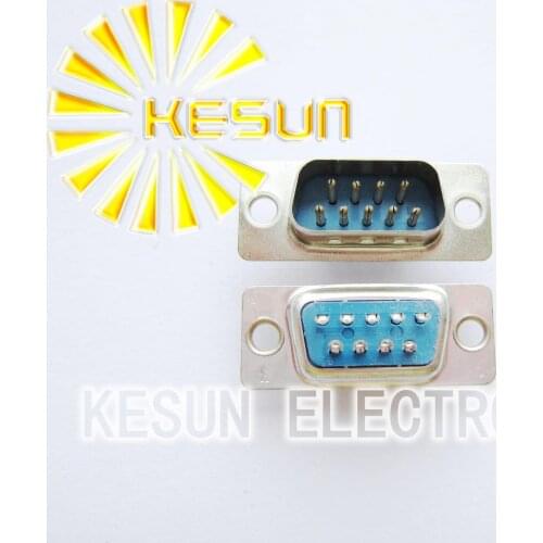 100pcs/lot DB9 DB 9P 9Pin Male Solder Serial D-Sub Connector