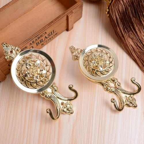 2pcs Home Kitchen Hooks Wall Key Holder Mount Metal Hook Clothes Towel Hat Coat Rack Window Drape Door Hanger Double Wall Hooks