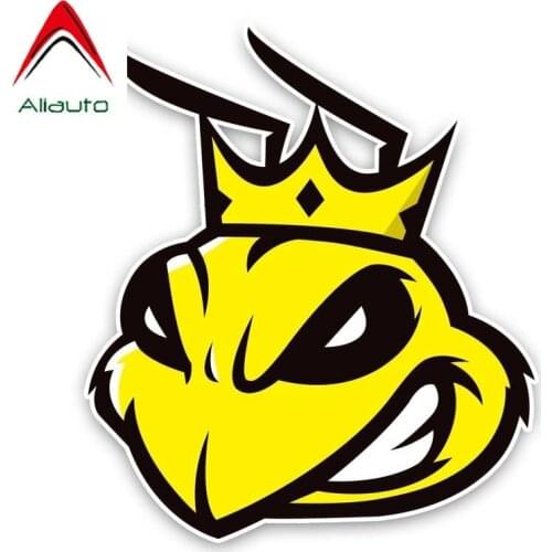 Aliauto Funny Car Sticker A Ferocious Bee Head Decal Accessories PVC for X Trail Lada Priora Honda Fit Priora Suzuki,17cm*15cm