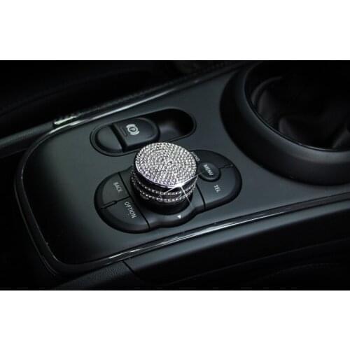 Bling Bling Car Center Console Knob Cover with Crystals For Mini Cooper Countryman F54 F55 F56 F60 Interior Styling Accessories