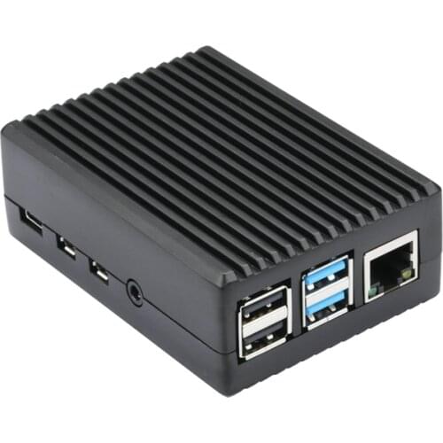 Raspberry Pi 4 Aluminum Alloy Case Passive Cooling Black Shell Metal Enclosure Heat Dissipation for RPI 4