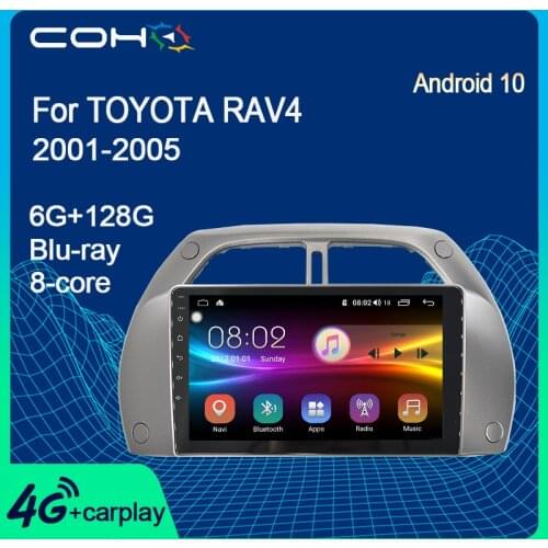 COHO For Toyota Rav4 2001-2005 Gps Stereo Car Multimedia Player Radio Android 10.0 Octa Core 6+128G