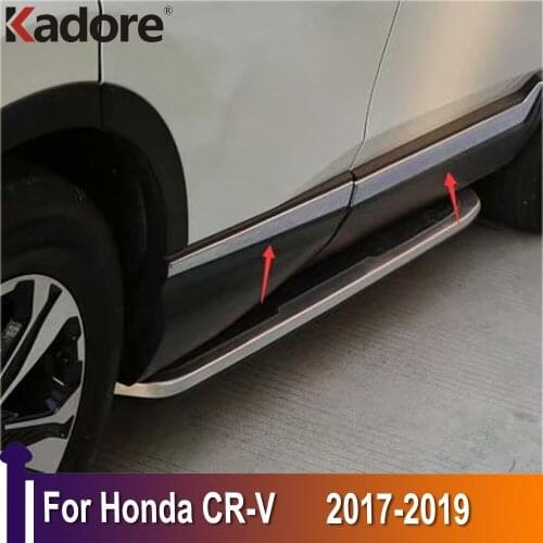 For Honda CRV C-RV 2017 2018 2019 Chrome Side Door Body Molding Line Cover Trim Protector Decoration Exterior Accessories