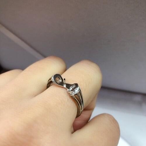 Ring Base Mountings Findings Settings Adjustable Ring Jewelry Parts Fittings Accessories for Pearl Beads Stones