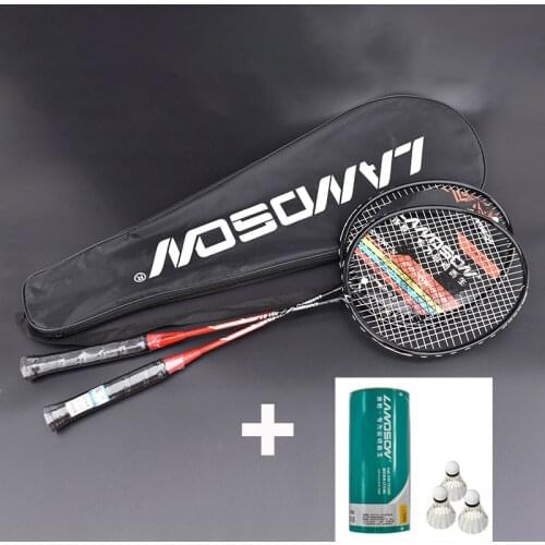 2pcs Professional Badminton Rackets Set Family Double Badminton Game Racquet Light Weight Playing Trainning Badminton Raquette