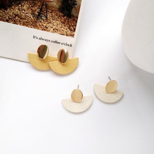 Fashion jewelry simple geometric shape earrings trend aesthetic creative street patting drop earrings for women