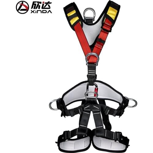 Xinda New aerial safety belt climbing rescue whole body upside down safety belt comfortable safety climbing equipment 1980g