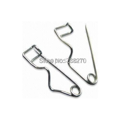 Factory direct wholesale Badge holder, Curved Safety Pins 200pcs per bag,Crimp Pins in Silver Color/ Fashion Colored safety pins