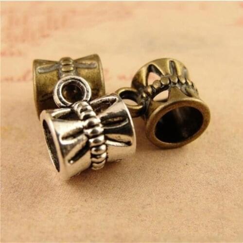 50pcs/lot 5mm Big Hole Bead Spacer Beads Jewelry Connector for DIY Neckalce Pendant Jewelry Findings