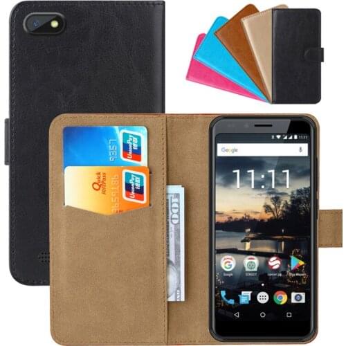 Luxury Wallet Case For Senseit A150 PU Leather Retro Flip Cover Magnetic Fashion Cases Strap