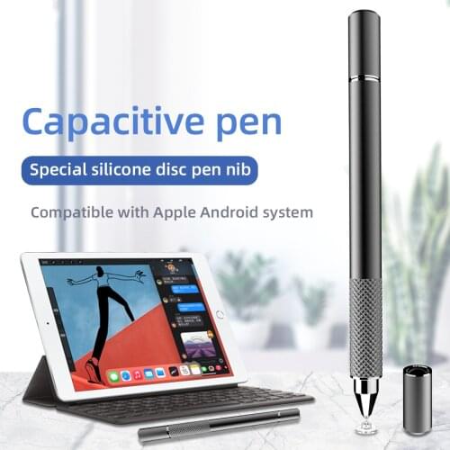 SeynLi Universal 2 in 1 Stylus Pen Magnetic Cap Capacitive Screen Touch Pen Fiber&Disc Nib High Precision Drawing Smart Pencil