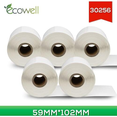 Ecowell Thermal Paper 30256 5rolls 1500pcs label compatible for Dymo LabelWriter 450/450Turbo/450 Twin Turbo/450 DUO label maker