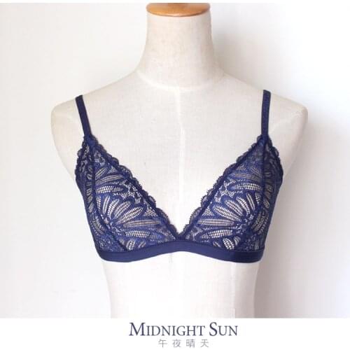 Ultra-thin bra lace womens sexy transparent underwear fashion summer wireless bra home underwear