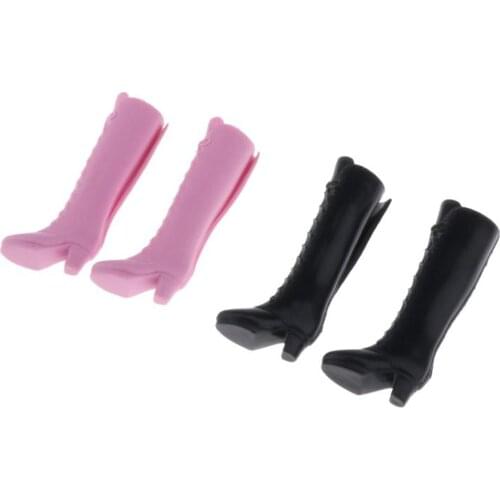 2 Pairs of 1/6 Scale Doll Shoes Boot Shoes for Blythe for Dollfie