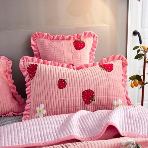 2Pcs Winter Warm Pillowcase Cotton Bedding Pillowcase Soft Comfortable Cotton Cushion Pillow Covers for Gril Room