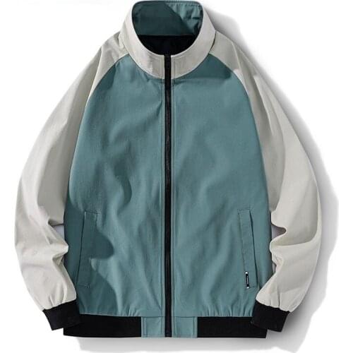 2021 New Spring Autumn Fashion Cool Jacket Men Korean Stand Zipper Polyester Simple Casual Streetwear Sport Jackets Men