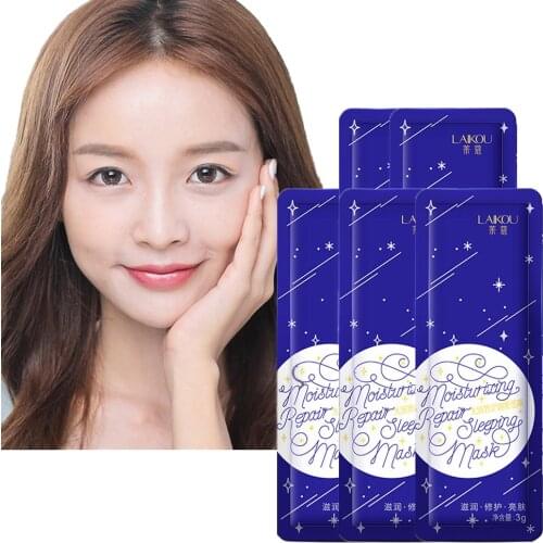 5Pcs Sleeping Masks Night Cream Moisturizing Repairing Anti Aging Wrinkle Face Mask Firming Brightening Face Cream Skin Care