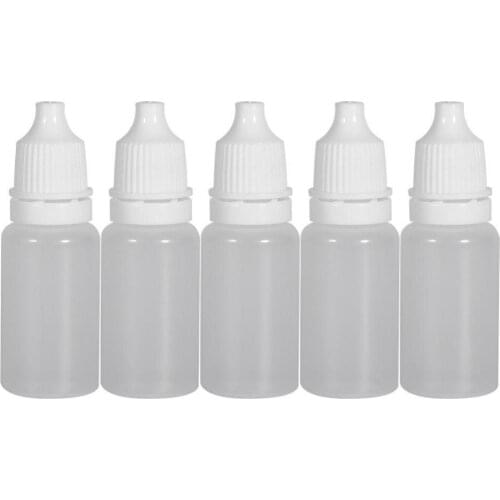 50Pcs 10ml Soft Empty Squeeze Dropper Bottles Eye Drop Liquid Storage Containers