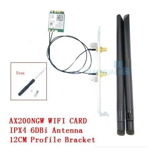 2.4Gps Wireless adapter AX200NGW NGFF For Intel wifi 6 AX200 network card 2.4G/5Ghz 802.11ac/ax Wi-fi Bluetooth 5.0 MU-MIMO