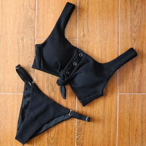 Черные раздельные купальники Bikiny China At AliExpress