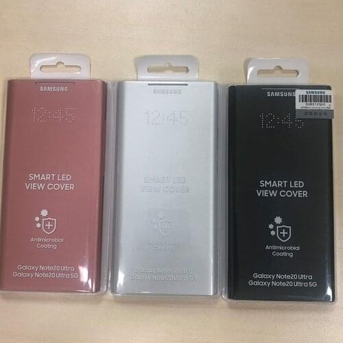 SAMSUNG Original LED Leather Flip Cover LED Wallet Cover for Samsung Galaxy Note20 Note 20 Ultra 5G Note 20 Smart Phone case