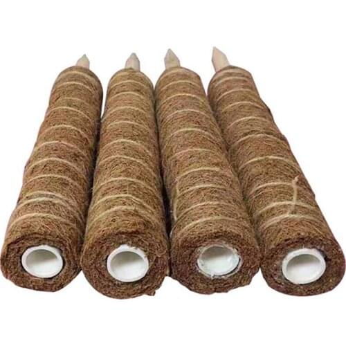 Coir Totem Pole,17.7 Inch Coir Moss Stick Coir Moss Totem Pole for Plant Support Extension, Climbing Indoor Plants, Creepers 4 P