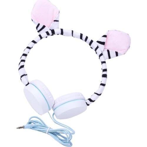 Animal Kids Headphones Wired Adjustable Headband for Children TV Phone