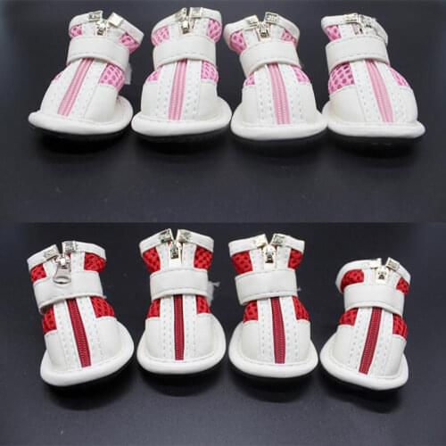 New Dog Shoes Mesh Surface Breathable Zipper Sports Pet Shoes Non-slip Summer Pet Dog Shoes for Cat Dogs Puppy Accesseries