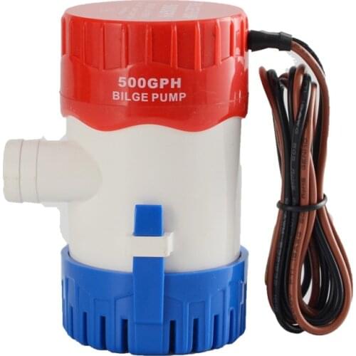 DC electric drainage pump, submersible pump, small bilge pump, pumping machine, RV, marine household water pump 500GPH