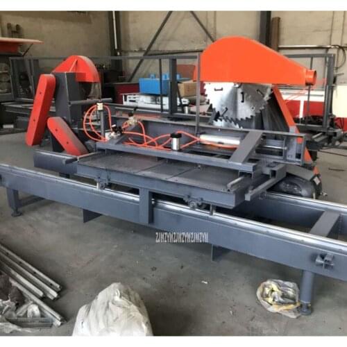 50cm Diameter Full Automatic Round Wood Pushing Saw Woodworking Table Round Wood Saw Machine Workbench Length 1500mm 380V