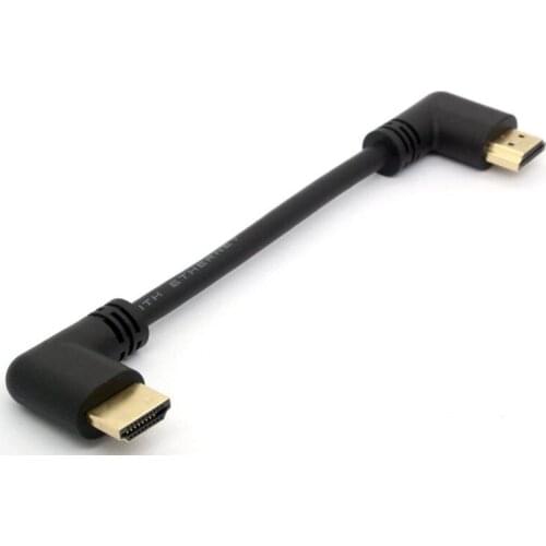 LBSC 90 Degree HDMI 2.0 Extension Cable HDMI Male Right Angle to HDMI Male Left Angle Adapter Connector Support 4K x 2K, 3D Vide