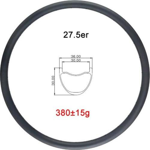LIENGU light 380g 27.5er MTB XC AM DH tubeless clincher 36mm x 30mm carbon rim all mountain bicycle 650B wheel 28H 32H T700 T800