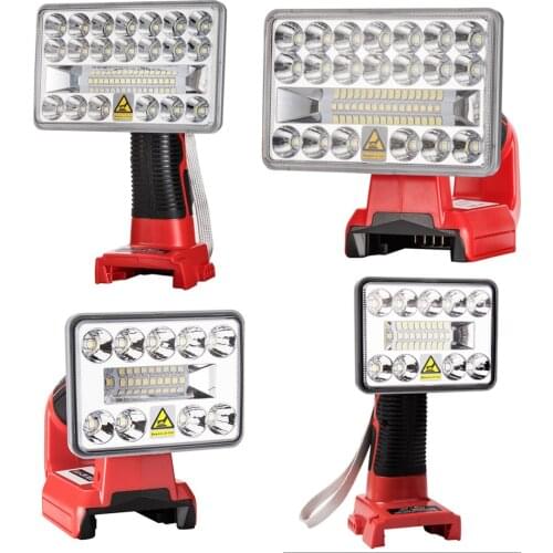 For Milwaukee M18 18V Li-Ion Battery Outdoor Work Light Pistol/Portable LED Lamp Flashlight Outdoor High Quality LED Light