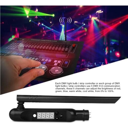 Miboxer FUTD01 DMX 512 LED Transmitter 2.4G Wireless Receiver Adapter for Disco LED Stage Effect Lights Samart Led Controller