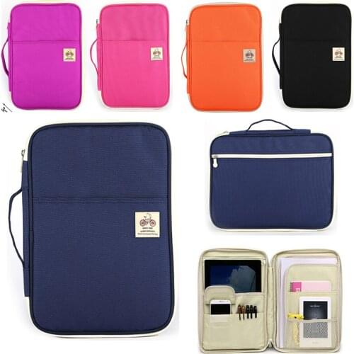 Multi-functional A4 Document Bags Filing Pouch Portable Waterproof Oxford Cloth Organized Tote Notebooks Ipad Computer Bags