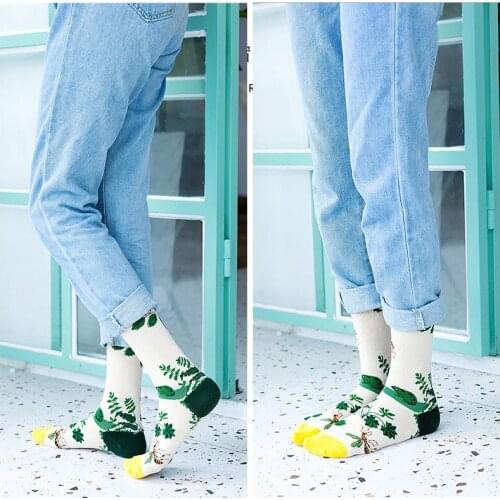 1PC New Mens Socks European And American Fashion Middle Tube Stockings Brand Four Seasons Cotton