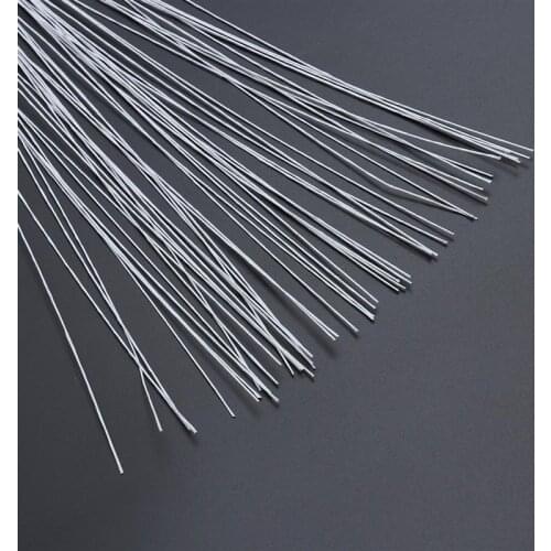 50pcs 24 Gauge White Floral Wire Stem Artificial Flower Arrangement Supplies for DIY Craft